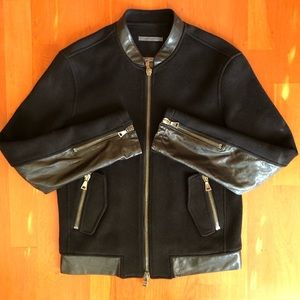 John Varvatos Collection Wool/Leather Jacket